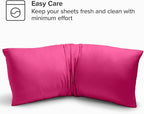 Bare Home Microfiber Body Pillow Cover - Ultra Soft - Cooling Pillowcase - Double Brushed - Pillowcase with Zipper Closure - Easy Care (20''x54'' Body Pillow Cover, Pink)