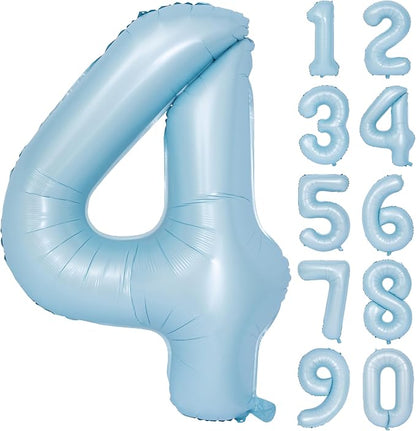 40 In Matte Blue Number Balloons Helium Foil Mylar Balloon Party Digital 4 | by Exquisitehighqualitypartydecorationstomeetyoureveryneed%EF%BC%81