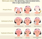 Colorfarm Facial Steamer Nano Ionic: Face Steamer Home Spa Kit Deep Cleaning Unclogs Pores Sinuses Inhaler with 8 Skin Care Tools - Relaxing Self Care Skincare Beauty Gifts for Women (Black Gold)