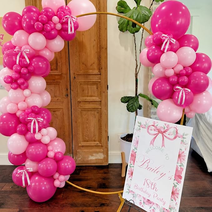 Pink Balloon Arch Kit, Hot Pink Balloons - Image 3