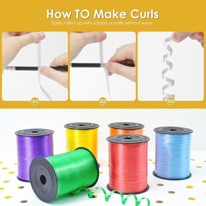 Gold Curling Ribbon, Balloon String 500 Yard - Image 3