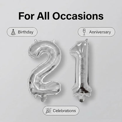 16 Inch Foil Mylar Number Balloons 0-9 - Image 4