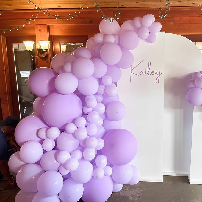 Voircoloria 110pcs Pastel Purple Light Purple Latex Party Balloons, 12inch | - Image 6