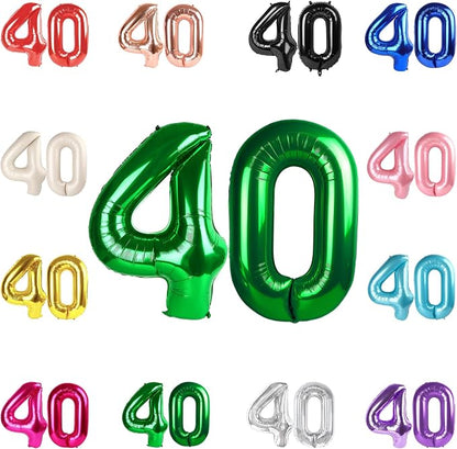 Green Number 40 Balloon 40 Inch by IWERP