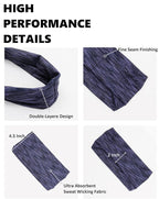 TERSE Sweat Bands Headbands for Women: Workout Headbands for Women Non Slip, Sweatbands for Sports Yoga Running