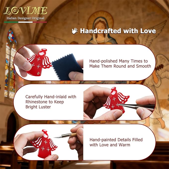 Inspirational Gifts for Women Girls "Guardian Angel" Premium Acetate French Hair Barrette Clip, Unique Cute Birthday Gifts, Christmas Wishing Well Anxiety Relief Christian Gifts With Gift Box