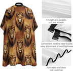 Extra Long Hair Cutting Salon Cape, Haircut Apron Lions Animal King Hair Cutting Cloak for Hair Dye