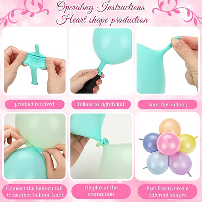 100 Pcs Link Balloon Quick Linking Latex Connected Balloons Linkable - Image 3