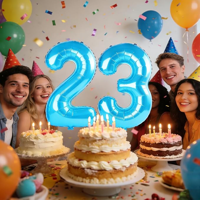 40 Inch Number 23 Balloons for 23rd Birthday Party Decorations, 0-100 Jewelry - Image 2