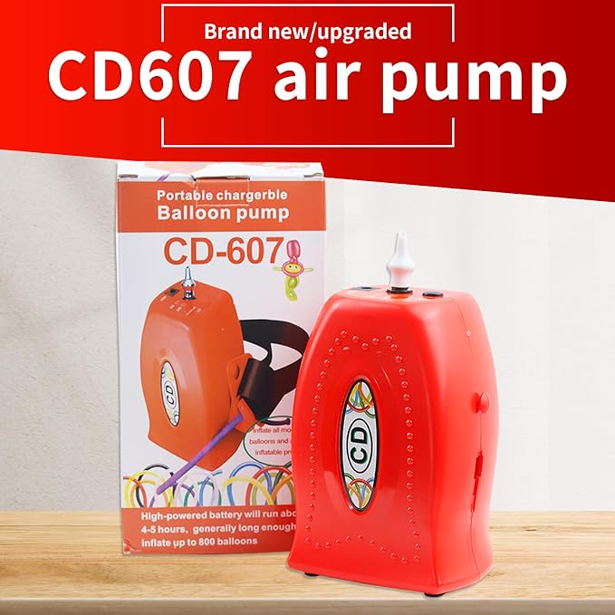Portable Rechargeable Balloon Pump, Electric Long Balloon Inflator - Image 2