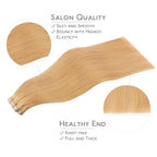 WENNALIFE Tape in Hair Extensions Human Hair, 40pcs 100g 24 inch Strawberry Blonde Hair Extensions Real Human Hair Straight Tape in Extensions Invisible Human Hair Extensions Reusable Real Hair