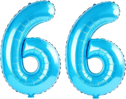 40 Inch Number 66 Balloons for 66th Birthday Party Decorations, 0-100 Jewelry by FOBELEC