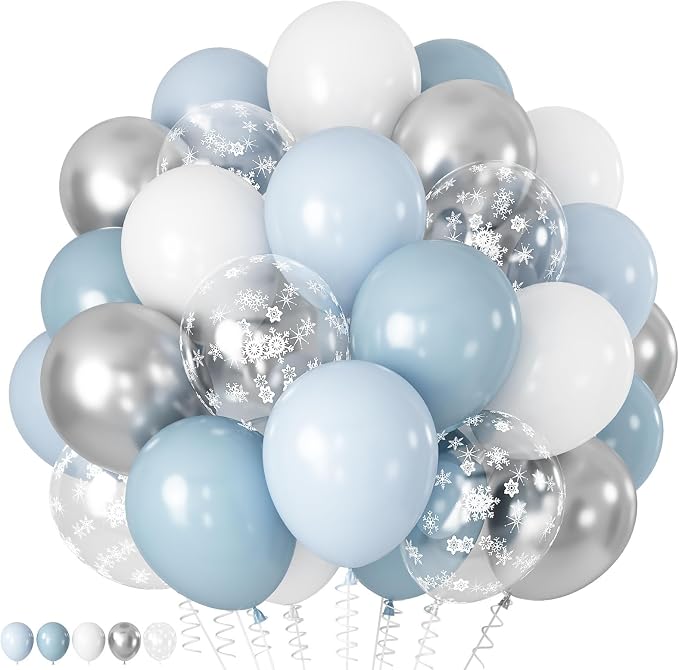 Blue Winter Wonderland Balloons by Froova