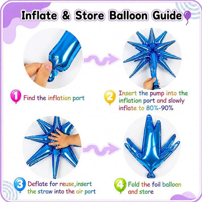 Black Purple Blue Balloon Arch Garland Kit Metallic Latex Foil Balloons | Video - Image 5