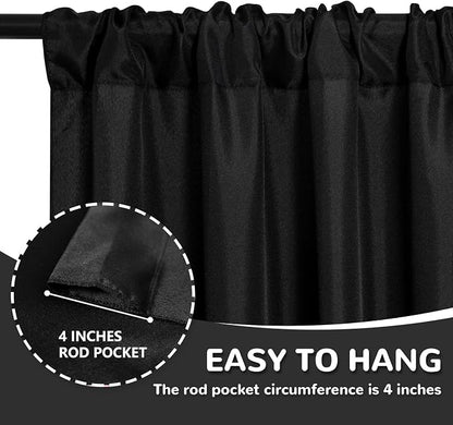 6 Panels Black Backdrop Curtain - Image 3