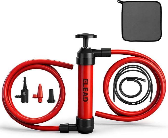 Fluid Transfer Siphon Pump for Gasoline, Fuel Oil Siphon Pumps, Balloon Adapter by ELEAD