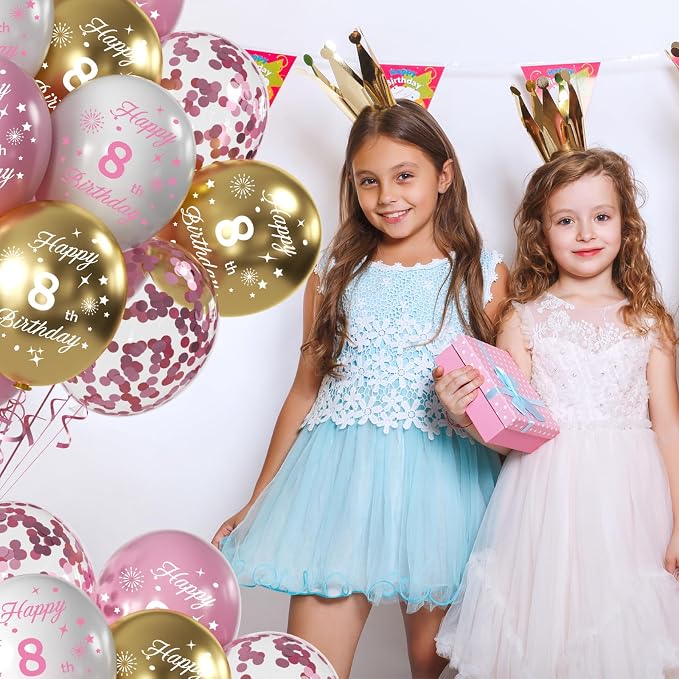 Pink 10th Birthday Balloons for Girls - Image 5