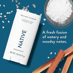 Native Deodorant | Natural Deodorant for Men, Aluminum Free with Baking Soda, Probiotics, Coconut Oil and Shea Butter | Sea Salt & Cedar
