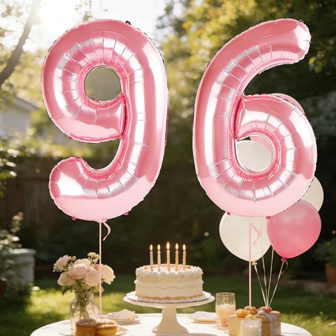 40 Inch Number 96 Balloons for 96th Birthday Party Decorations, 0-100 Jewelry - Image 3