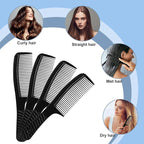 Disposable Combs in Bulk Individually Wrapped Widen Combs Sturdy Hair Combs for Women and Men, Long Handle Fine Combs for Homeless, Hotel,Shelter, Nursing Home,Charity Church Black (8 IN, Count, 50)