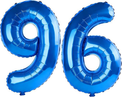 40 Inch Number 96 Balloons for 96th Birthday Party Decorations, 0-100 Dark Blue by FOBELEC