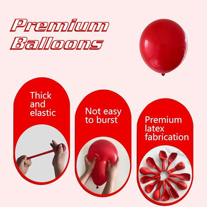 Red Balloons 145pcs Different Sizes 5in 10in 12in 18in Red Latex Balloon Helium - Image 3