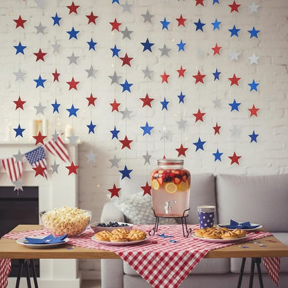 Patelai 10 Pack Total 130ft Glitter Star Garland - Image 6