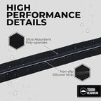 Tough Headwear Thin Elastic Headbands - Sports Headbands for Women & Men - Mens Workout Headband - Running or Soccer Headband