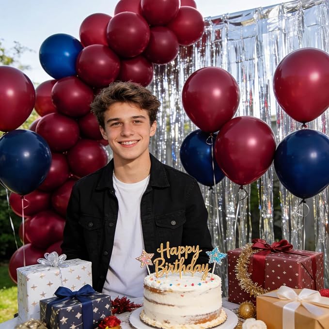 110pcs Burgundy Red Balloon 12 Inch, Burgundy Red Latex Balloons - Image 8