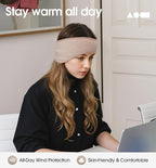 SUNMECI Lightweight Soft Fleece Headband - Breathable Ear Muffs for Men Women in Winter Running Cycling Ski Comfortable Warm for Clod Weather Sports