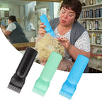 Cosywell 3 Pack Hair Oil Applicator Bottle 6 Ounce Root Comb Applicator Bottle Hair Dye Applicator Brush for Hair Root Comb Color with Graduated Scale(Black Blue Green)