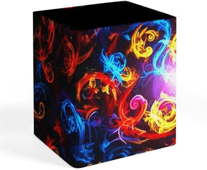 Leather Square Pens Pencils Holder Cup Desktop Stationery Organizer Case Trippy by Unknown