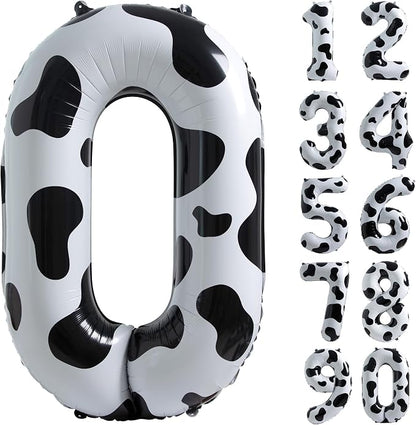 Cow Print Number 0 Balloon, Large 40 Inch Cow Number Birthday Balloons | Helium by Exquisitehighqualitypartydecorationstomeetyoureveryneed%EF%BC%81