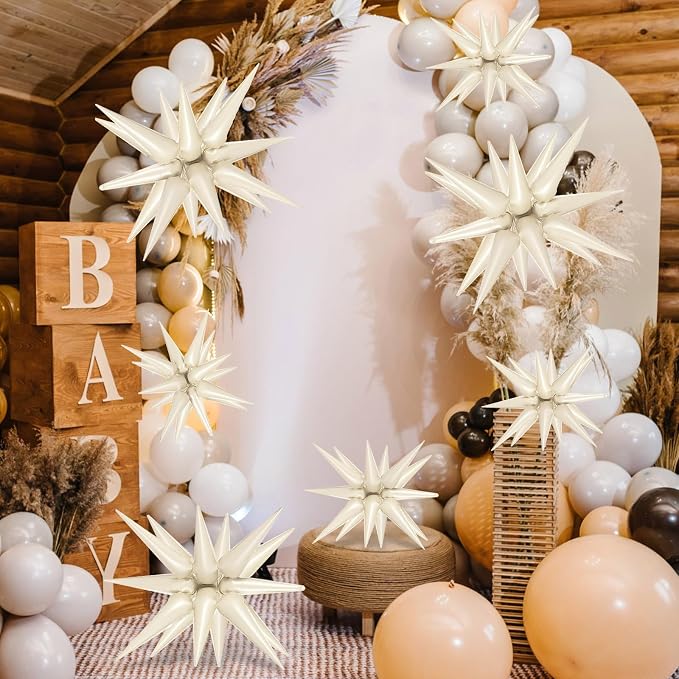 10 Pcs Star Balloons Explosion Balloons Foil Cone Balloon Magic - Image 4