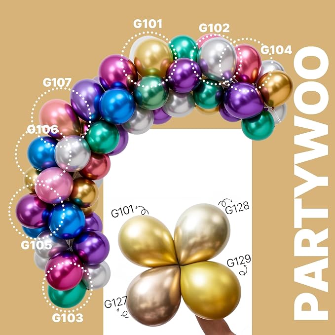 PartyWoo Multicolor Balloons 66pcs Pack Blue and Silver Balloons | Assorted - Image 3
