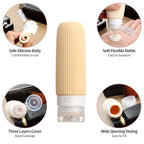 16 Pack Travel Bottles for Toiletries, 6oz Silicone, Leak Proof, Reusable, Oval, Perfect for Travel, Vacation, Plane Trip, Camp