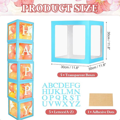 uxcell 4 Pcs Party Balloon Boxes, Transparent Balloon Boxes - Image 2