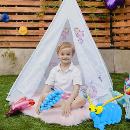 100Pcs Light Blue 260 Balloons, Long Balloon - Image 7