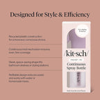 Kitsch Spray Bottle for Hair - Continuous Water Mister with Ultra Fine Mist for Hairstyling, Barbers, Salons, Cleaning, Plants, Versatile Spray Bottles - Made from Recycled Plastic - Sheer Violet, 5oz