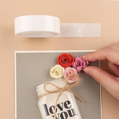 BAOFALI 600 Pcs 1/8in 2 Roll Ultra Thin Adhesive Dots, Double Sided Stickers - Image 7