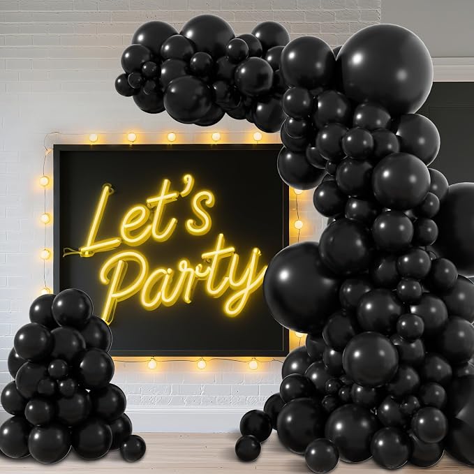 Amandir 153pcs Black Balloons Arch Garland Kit Different Sizes | 18 12 10 5 - Image 5