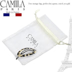 Camila Paris CP2803 French Hair Barrette Clip for Women, Handmade, Flow, Slide-in Metal-Free Closure, Strong Hold Grip Hair Clips for Girls, No Slip Durable Styling Hair Accessories, Made in France