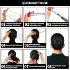 80Pcs Hair Net Set，30 Invisible Elastic Nylon Hair Net，40 U-Shaped Hair Pins and 10 Elastic Hair Ties,Perfect for Ballet Bun, Food Service, and Everyday Use（Black）