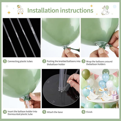 6 Sets One Silly Goose 1st Birthday Decoration Goose Balloon Stand Kit Baby - Image 3