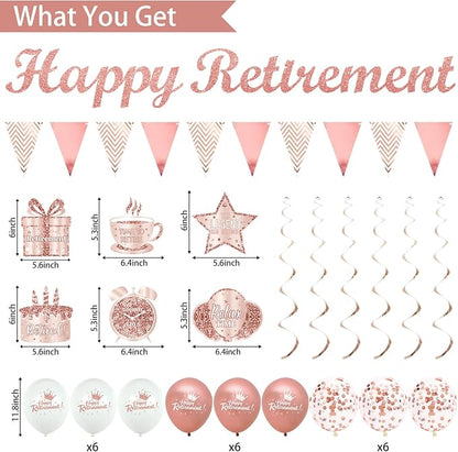 Rose Gold Retirement Decorations - Image 2