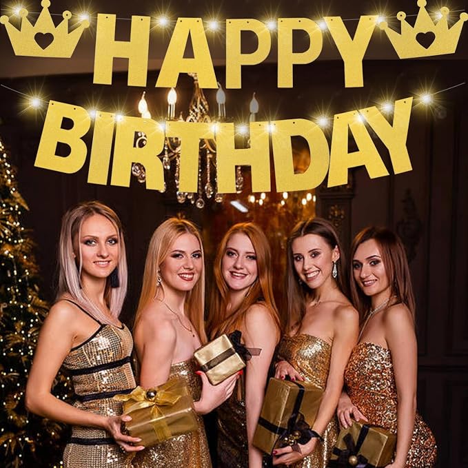 175Pcs DIY Glitter Customizable Banner Kit Custom Banner Happy Birthday - Image 5
