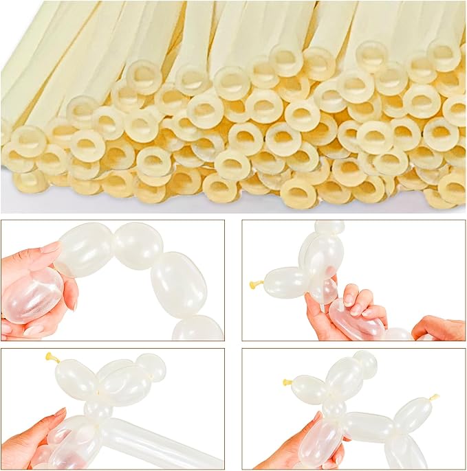 LXZFCRG 260 Balloons Clear Long Skinny Latex Balloon - Image 2