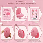 Ear Covers for Shower, Heat and Hair Dye Protection - Pink - Waterproof Ear Covers for Washing Hair - Reusable Silicone Ear Caps For Hair Dye - Ear Protectors From Heat Styling and Dryer
