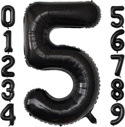 Number Balloons Black Party Balloon by United-UnicornsParty