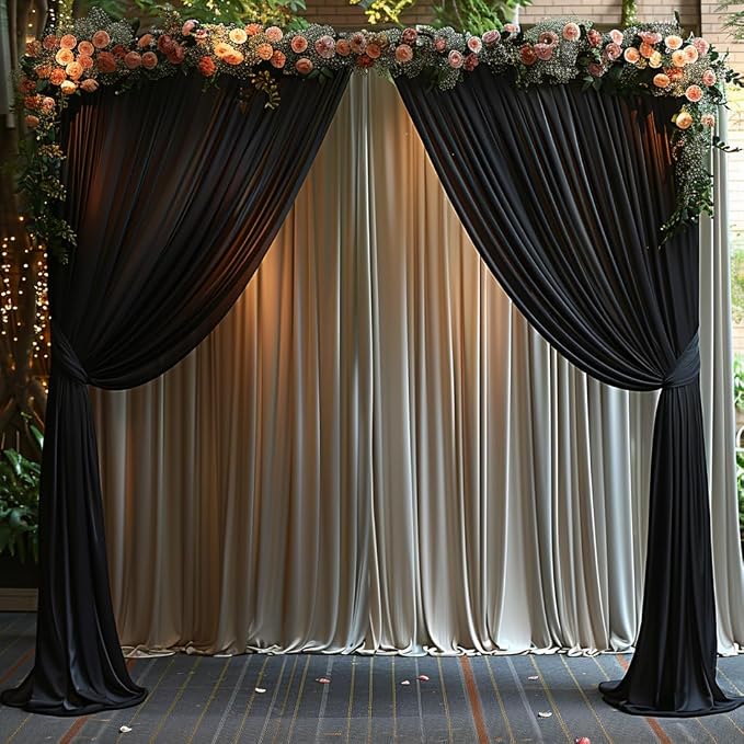 40x10ft Wrinkle-Free Black Backdrop Curtain - Image 7